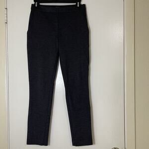 THEORY dark gray virgin wool knit pull on ankle pants size 4